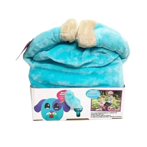 Lunch Pets Lunch Bag Snack Pouch Insulated Plush Blue Hungry Pup New - Picture 2 of 9